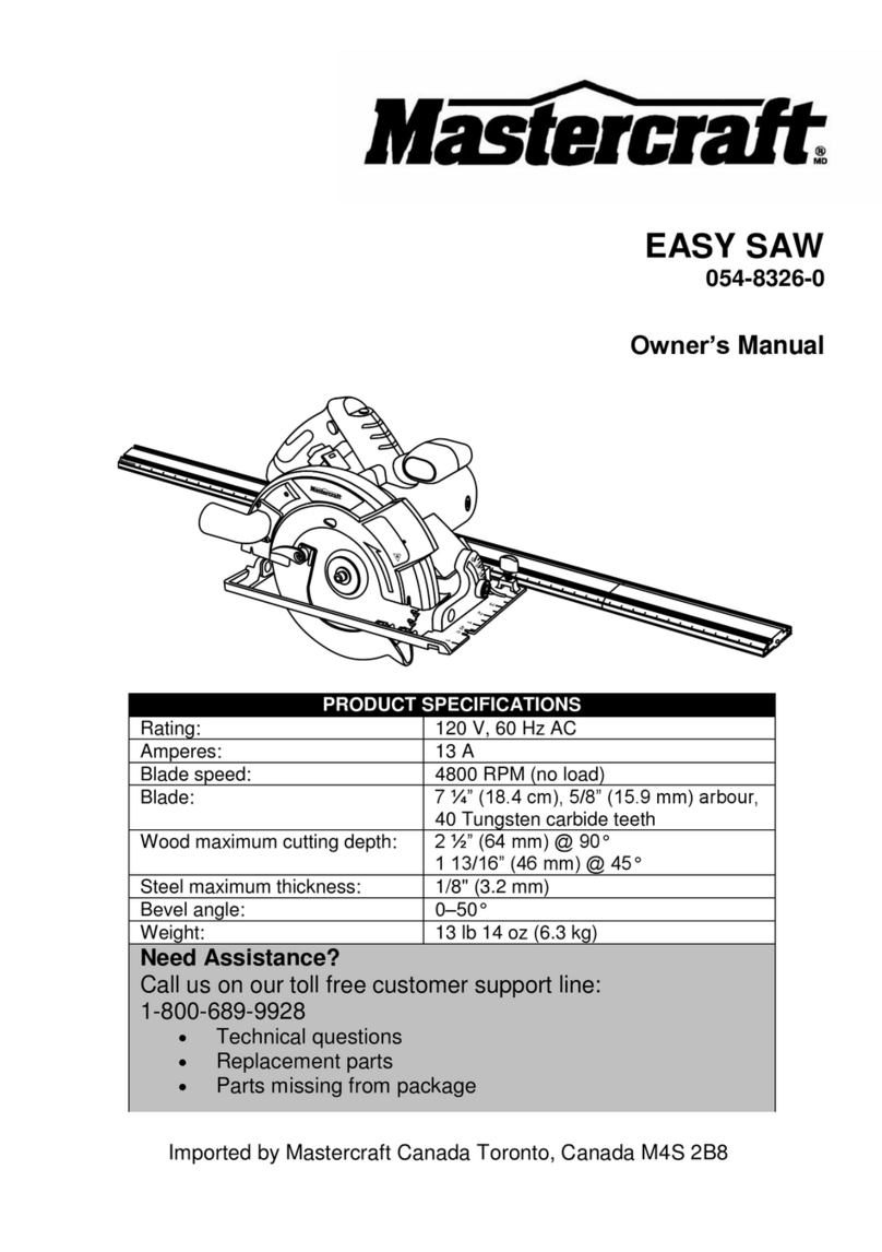 MasterCraft 054-8326-0 owner's manual