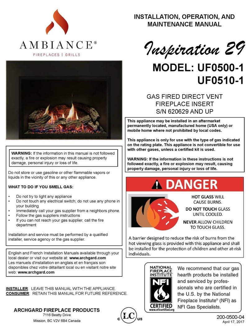 ambiance UF0500-1 Installation, operation and maintenance manual