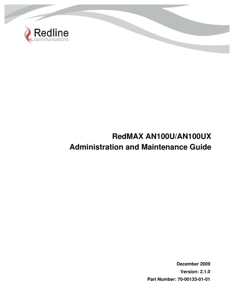 Redline Communications RedMAX AN100U Administration and maintenance guide Redline Communications RedMAX AN100U Administration and maintenance guide