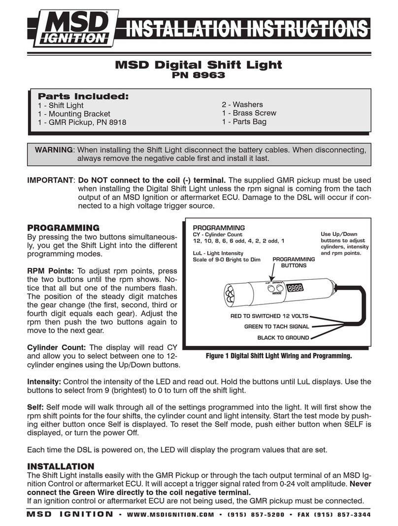 MSD Ignition 8963 User manual