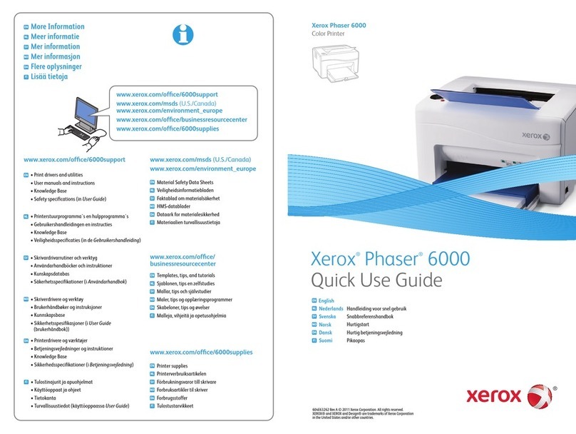 Xerox Phaser 6000 Quick use guide