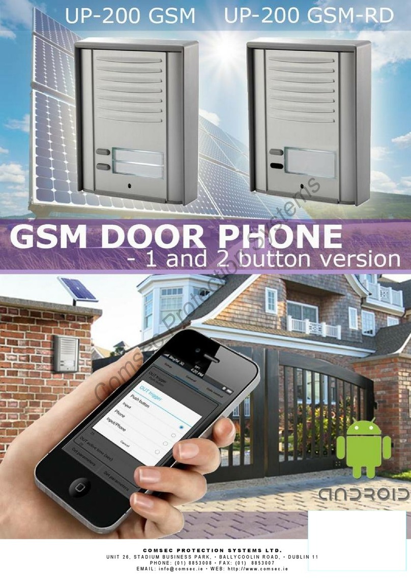 Comsec Protection Systems UP-200 GSM manual