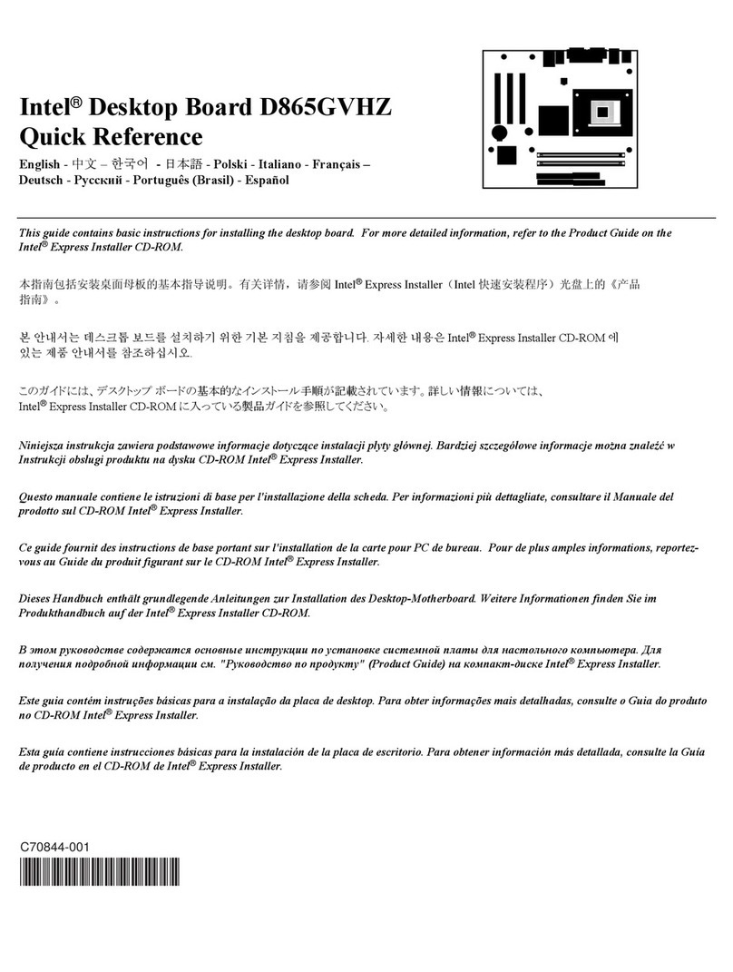 Intel D865GVHZ User manual
