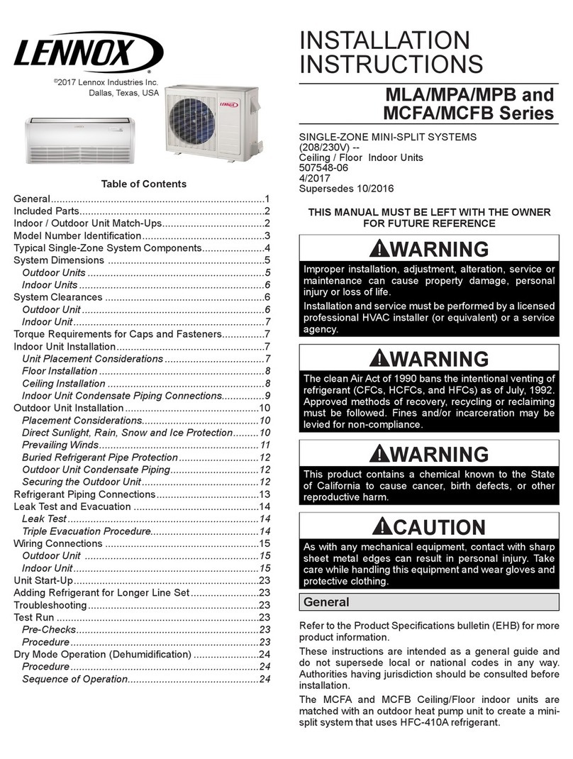 Lennox MPA024S4S-*P User manual