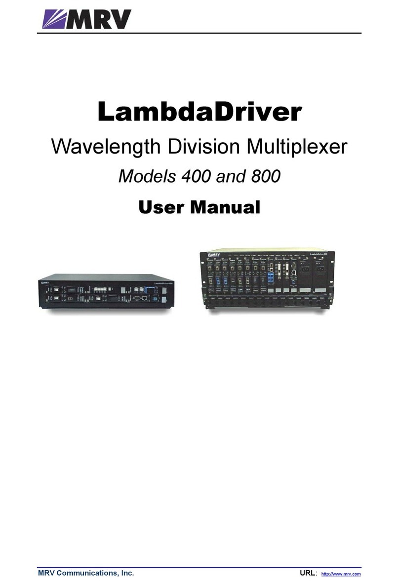 MRV Communications LambdaDriver 400 user manual