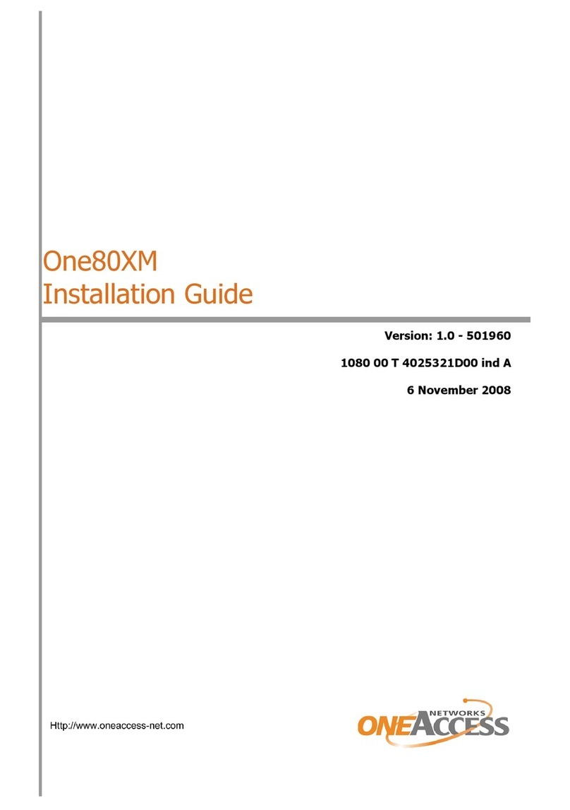OneAccess One80XM User manual