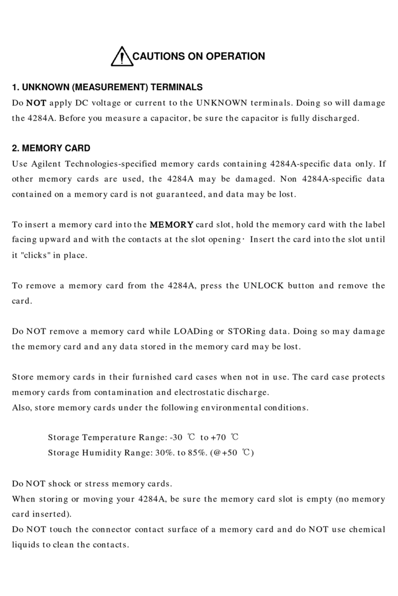 Agilent Technologies 4284A User manual