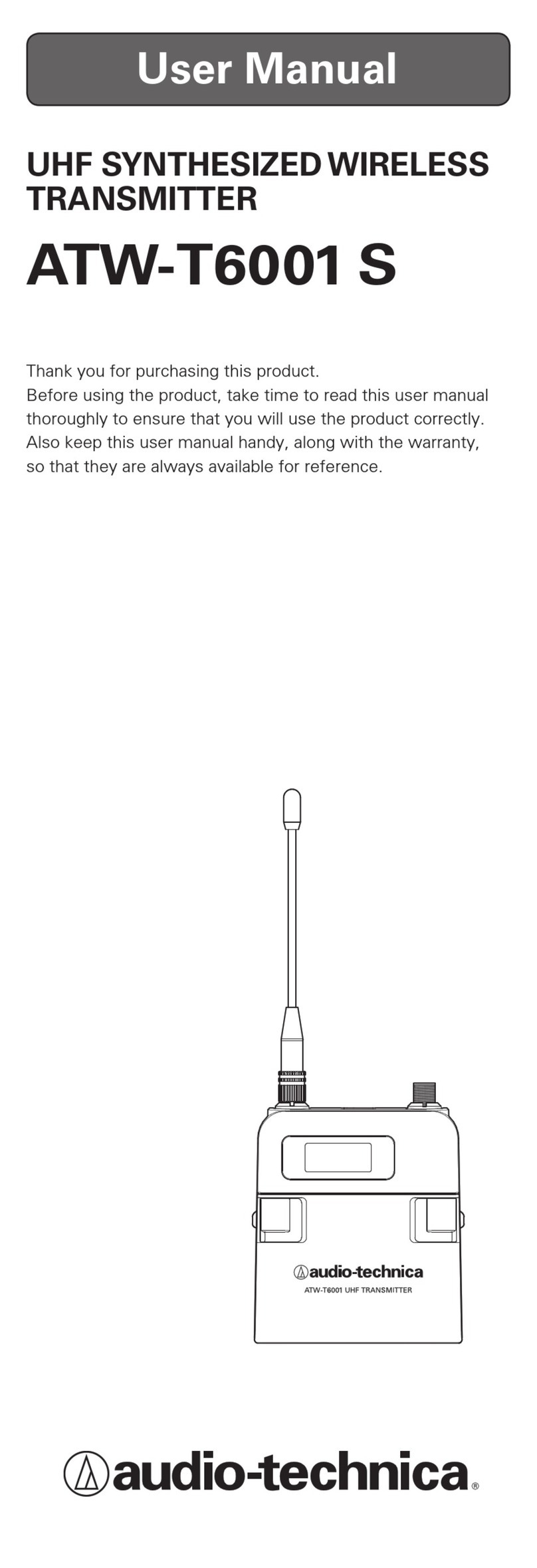 Audio Technica ATW-T6001 S User manual