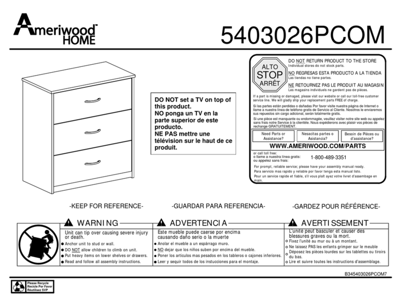 Ameriwood HOME 5403026PCOM Assembly manual