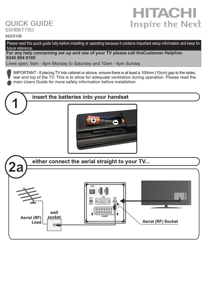 Hitachi 55HB6T72U quick guide