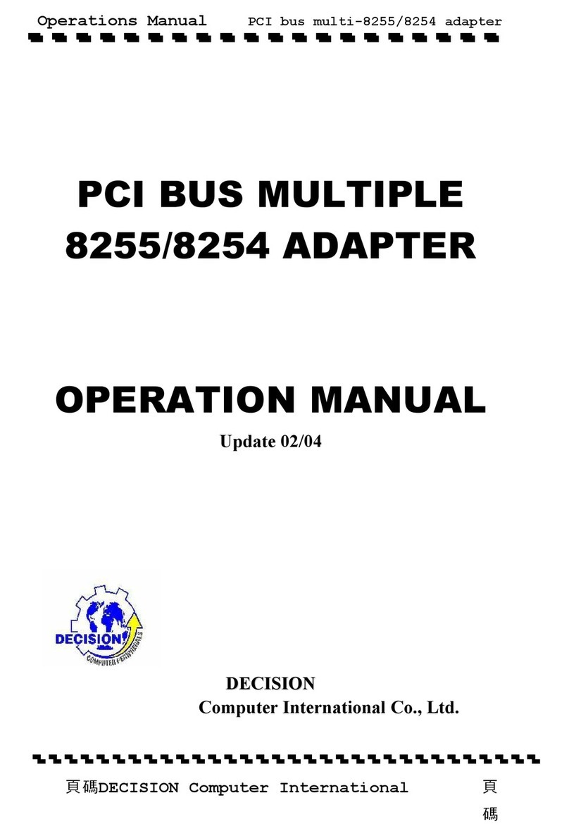 Decision Computer International 8255 Operation manual Decision Computer International 8255 Operation manual