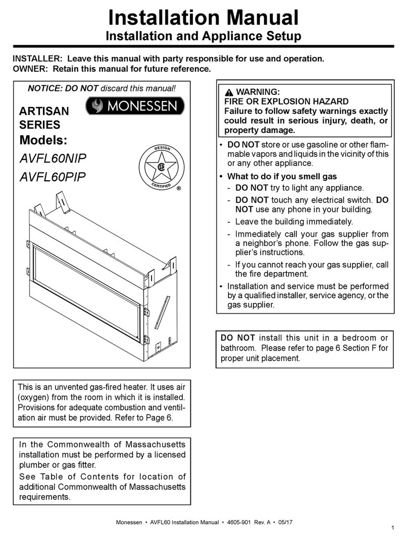 Monessen Hearth AVFL60NIP User manual