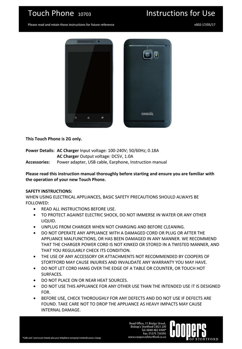 Ondial Touch Phone 10703 User manual