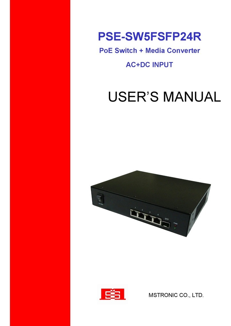 MSTRONIC PSE-SW5FSFP24R User manual