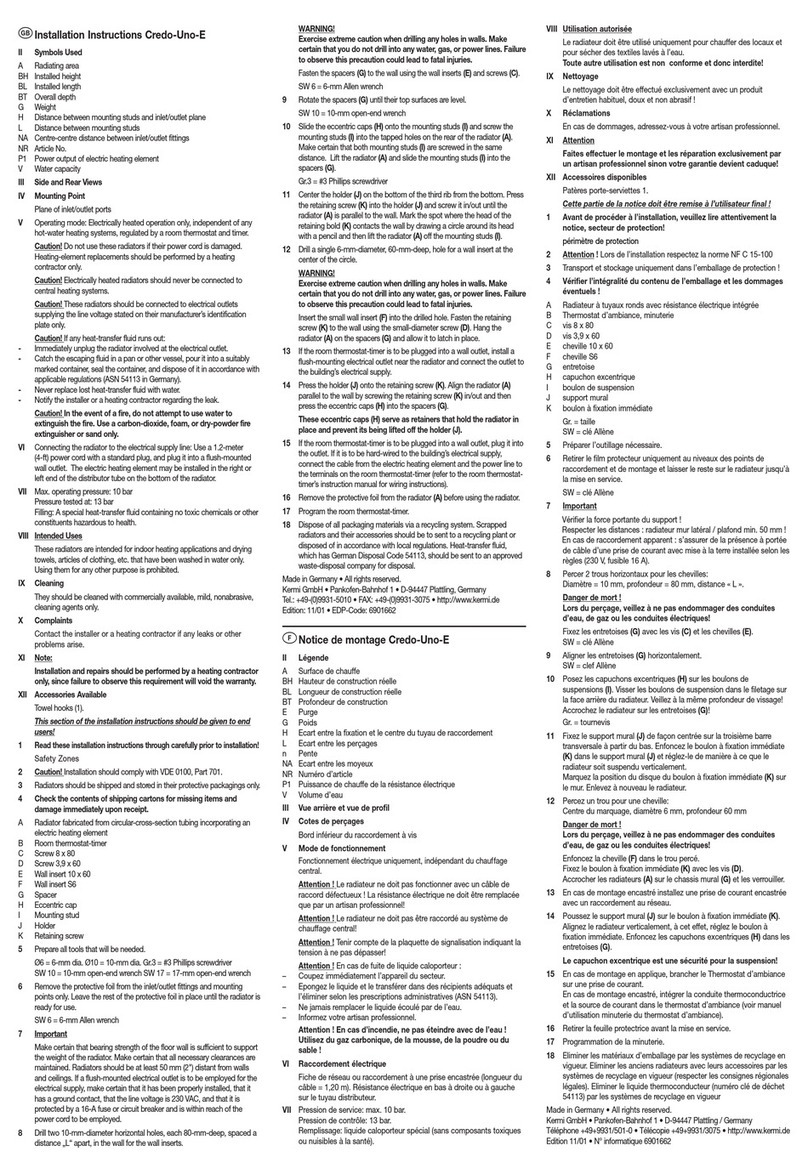 Kermi Credo-Uno-E installation instructions