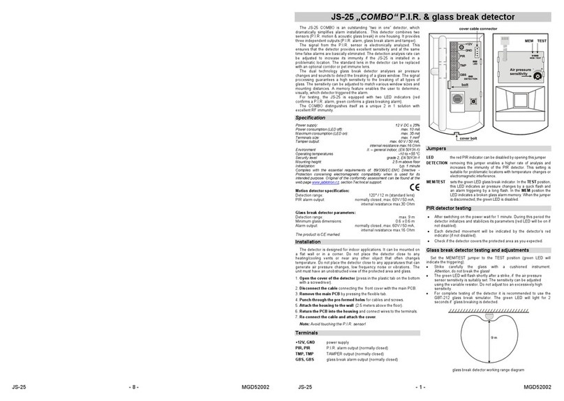 jablotron JS-25 COMBO user manual