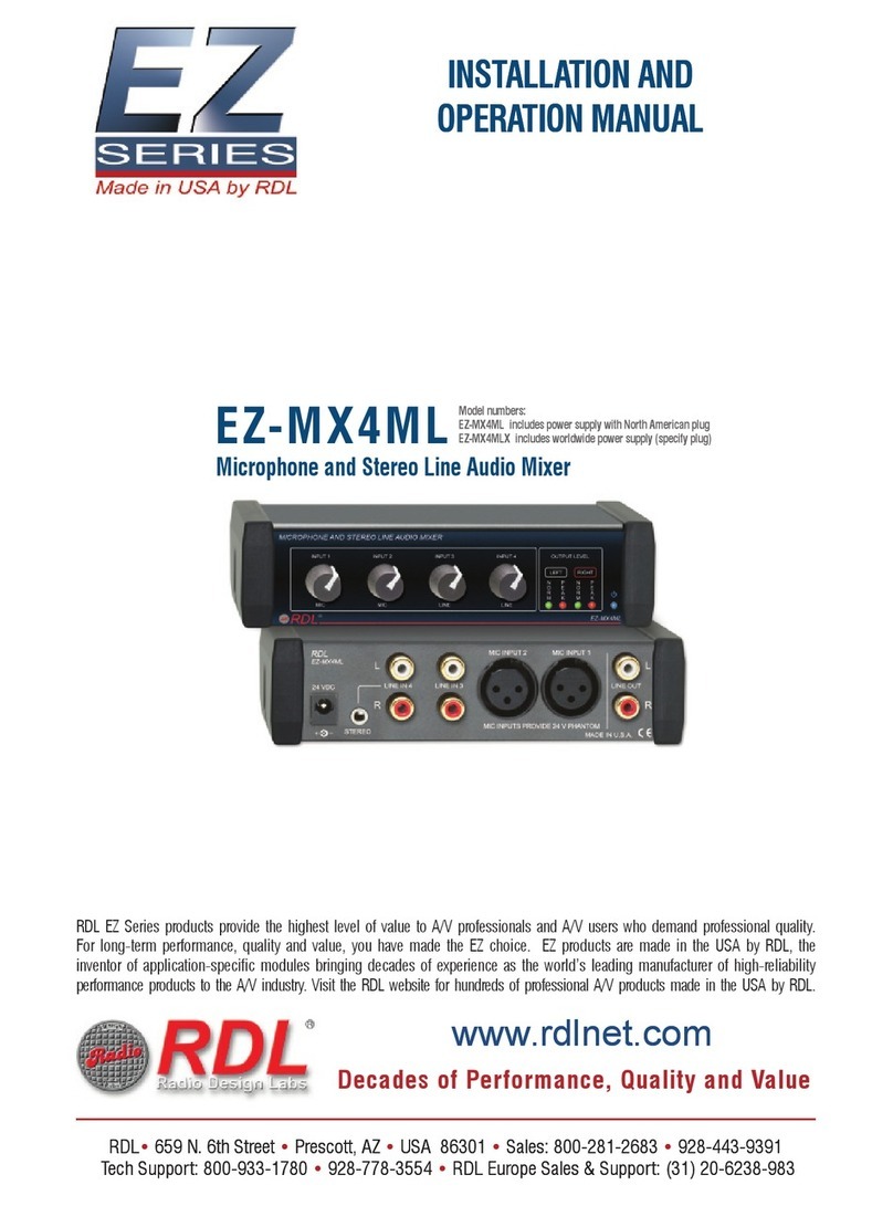 RDL EZ-MX4ML Installation and operation manual