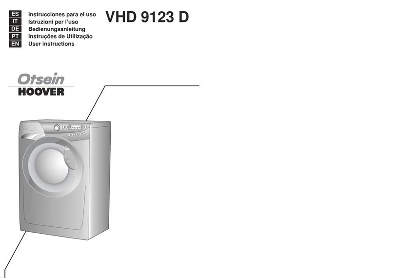Hoover OTSEIN VHD 9123 D User manual