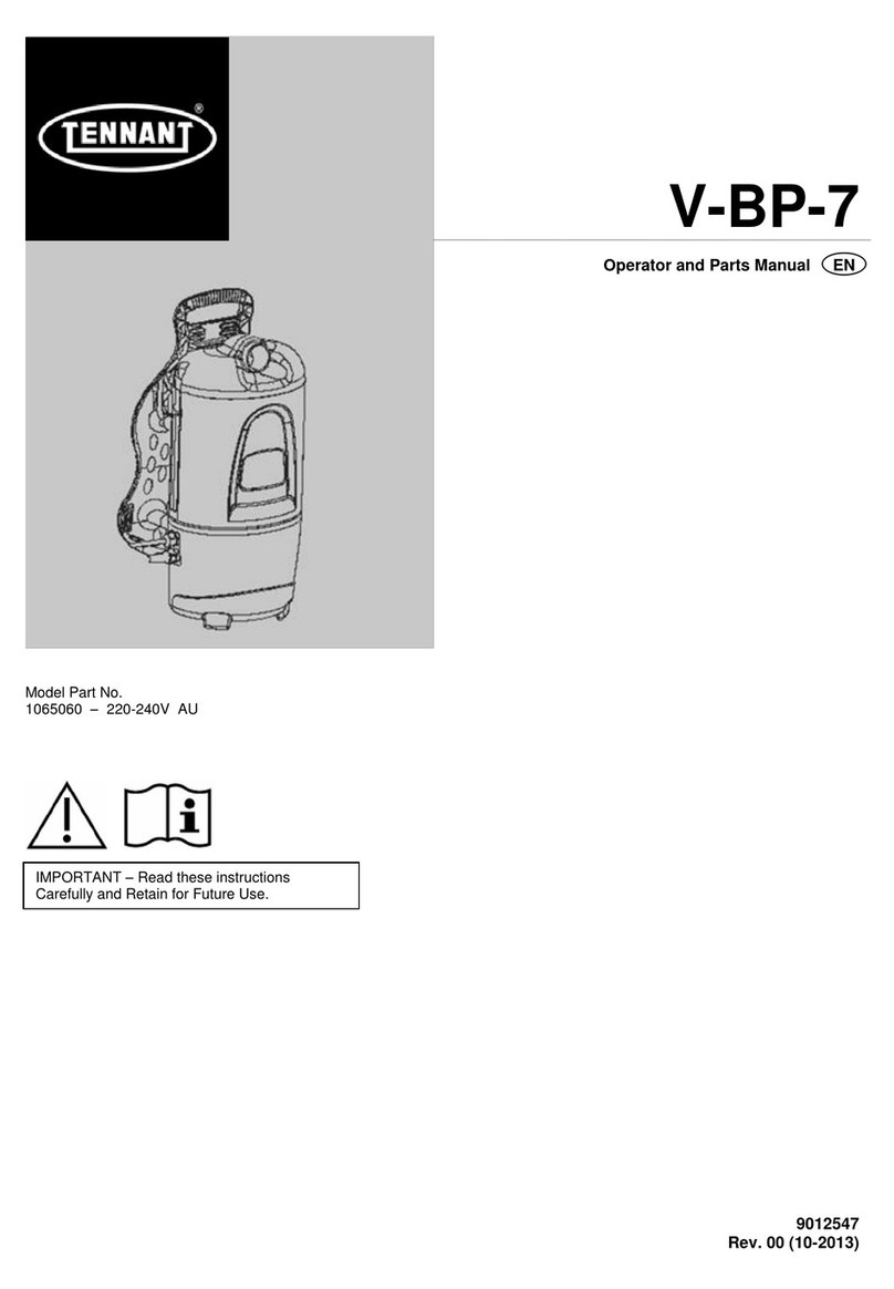 Tennant V-BP-7 Operator and parts manual