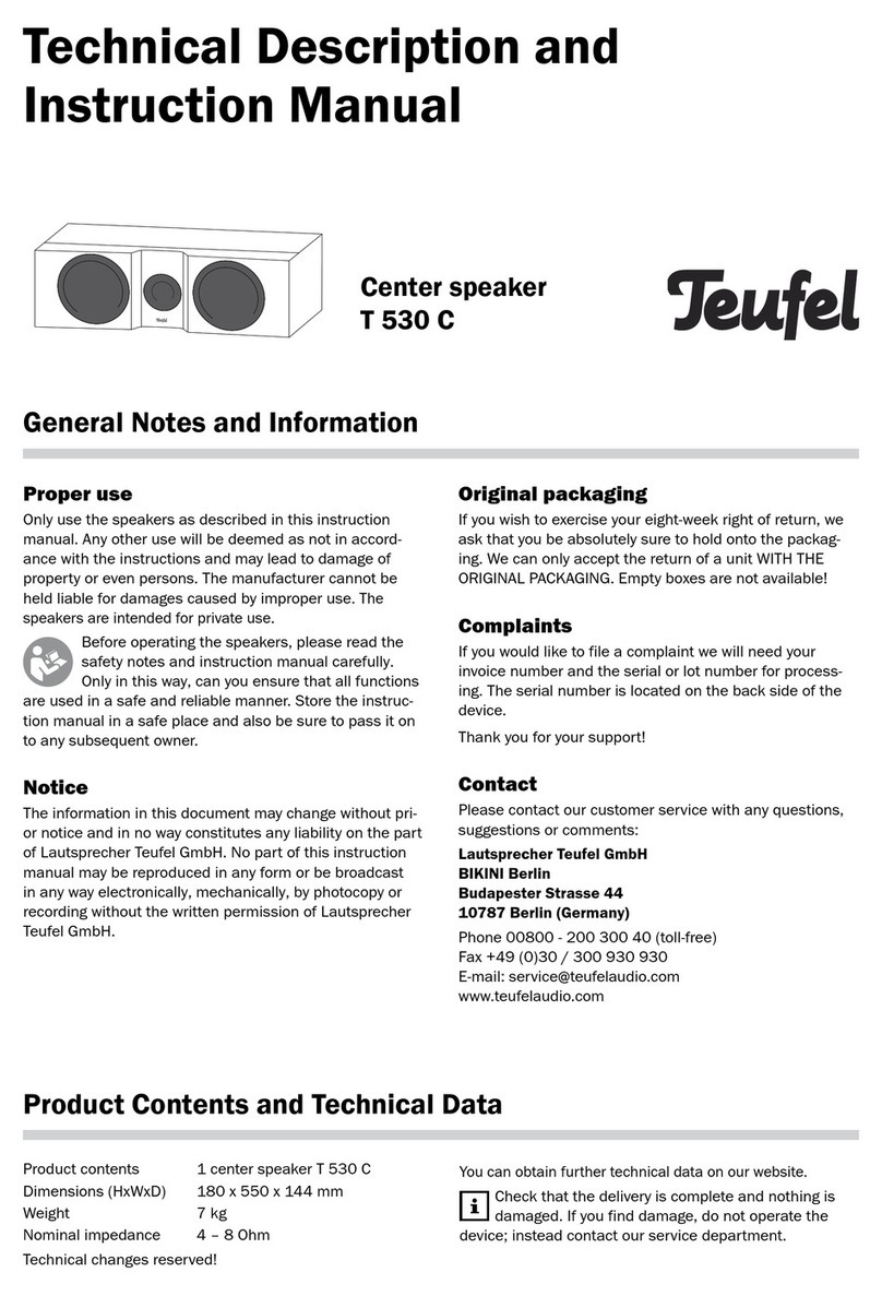 Teufel T 530 C Parts list manual Teufel T 530 C Parts list manual
