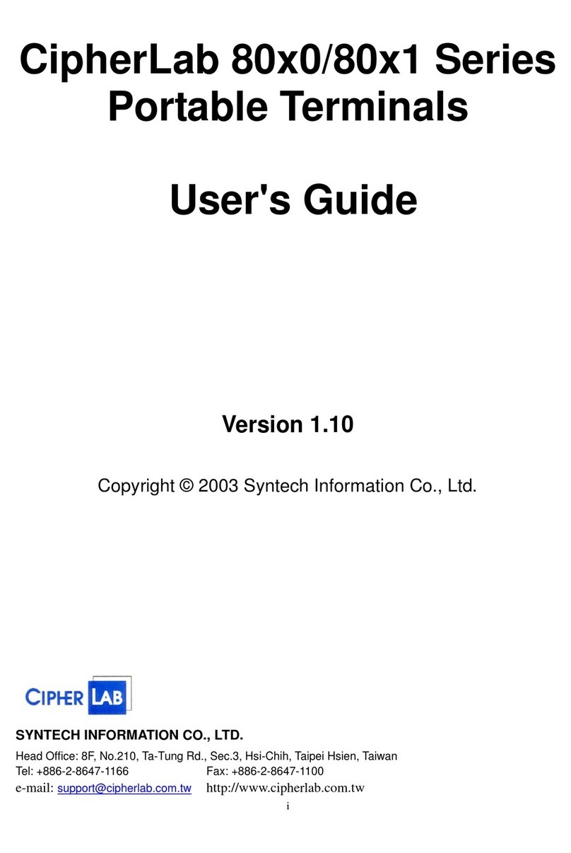 Syntech Information CipherLab 80x0 series user guide