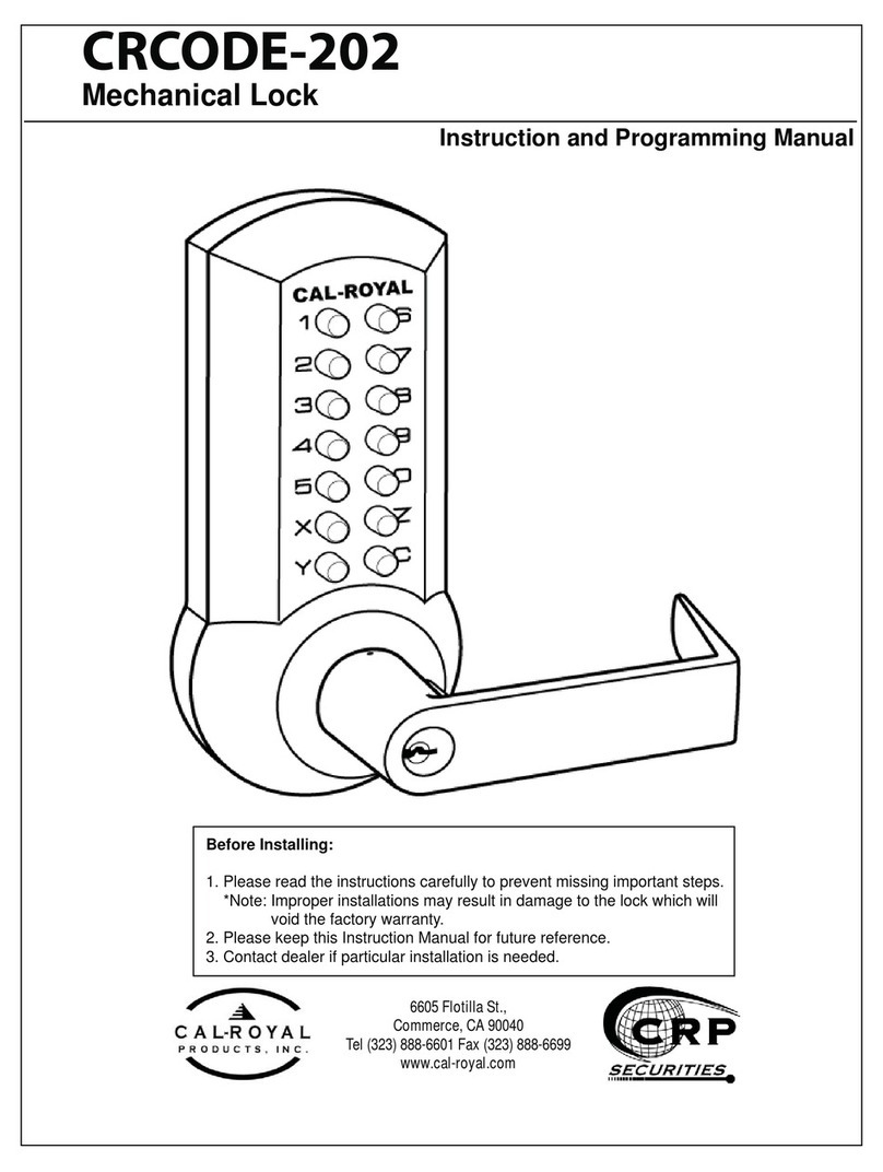 Cal-Royal CRCODE-202 Instruction and programming manual