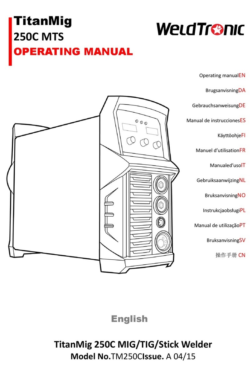 Weldtronic TM250C operating manual