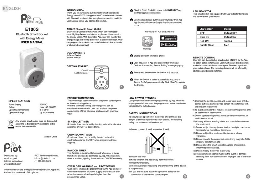 Piot E100S user manual
