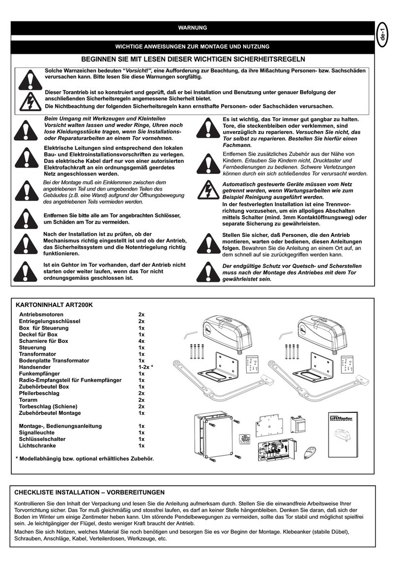 Chamberlain ART200 operating instructions