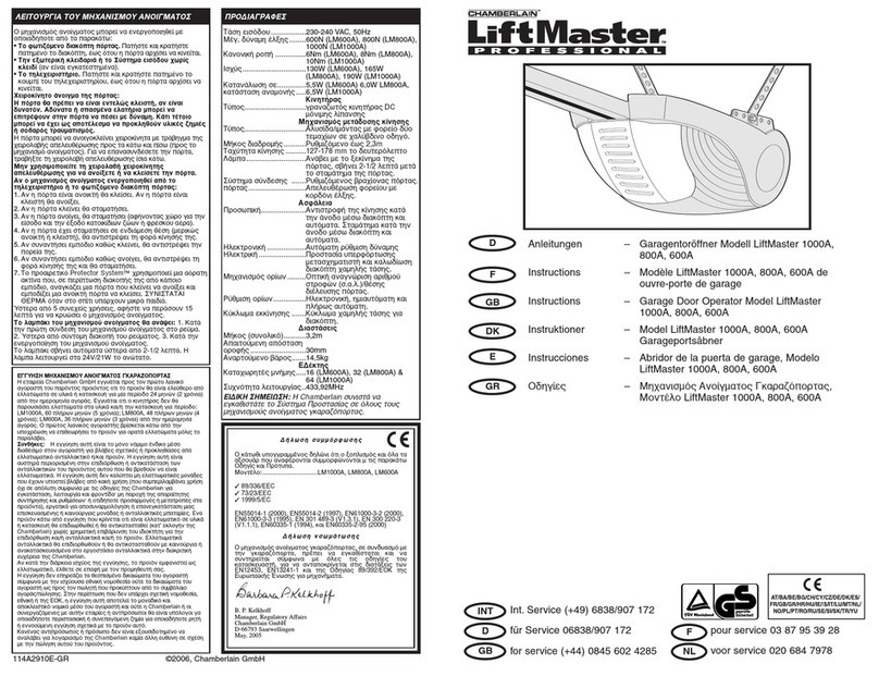 Chamberlain LiftMaster 1000A User manual