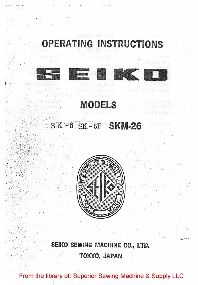 Seiko SK-6 Operating	 instruction