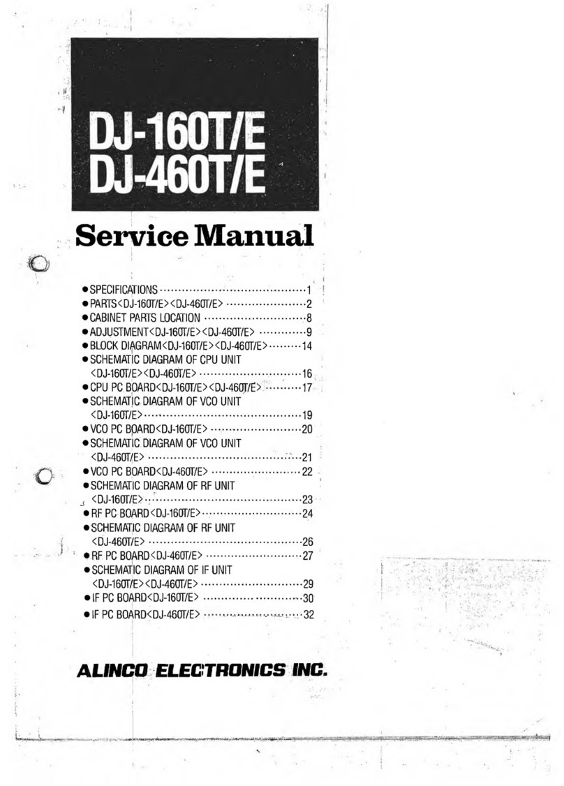 Alinco DJ-160T Service manual Alinco DJ-160T Service manual