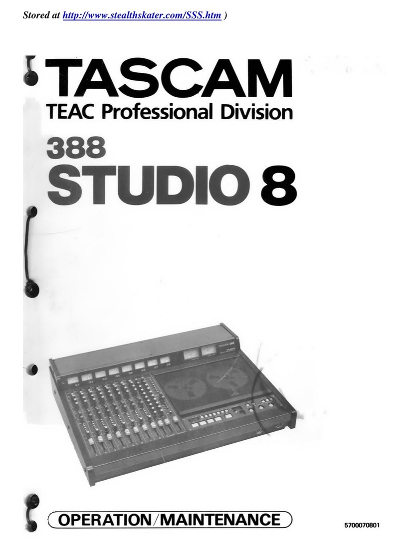 Tascam 388 Studio 8 operation & maintenance