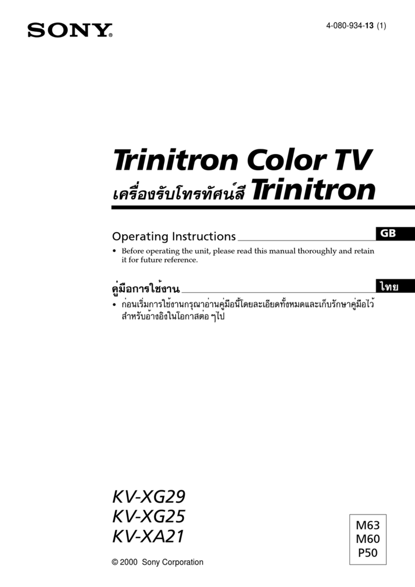 Sony KV-XA21M60 User manual Sony KV-XA21M60 User manual