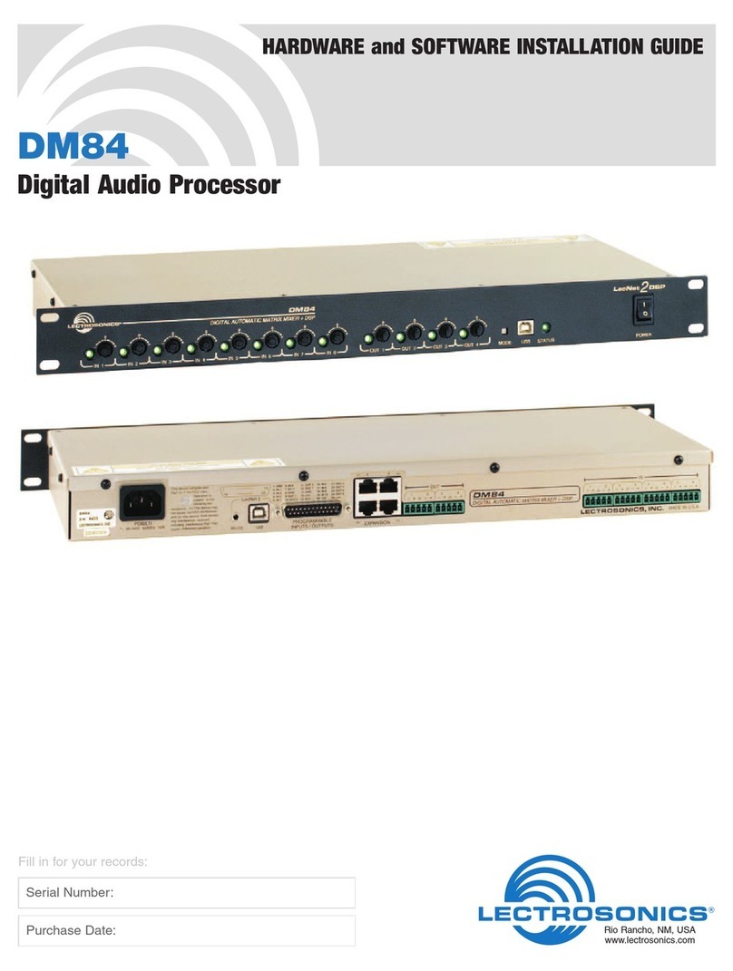 Lectrosonics DM84 Hardware and software installation guide Lectrosonics DM84 Hardware and software installation guide