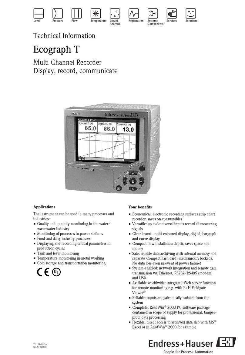 Endress+Hauser Ecograph T Manual