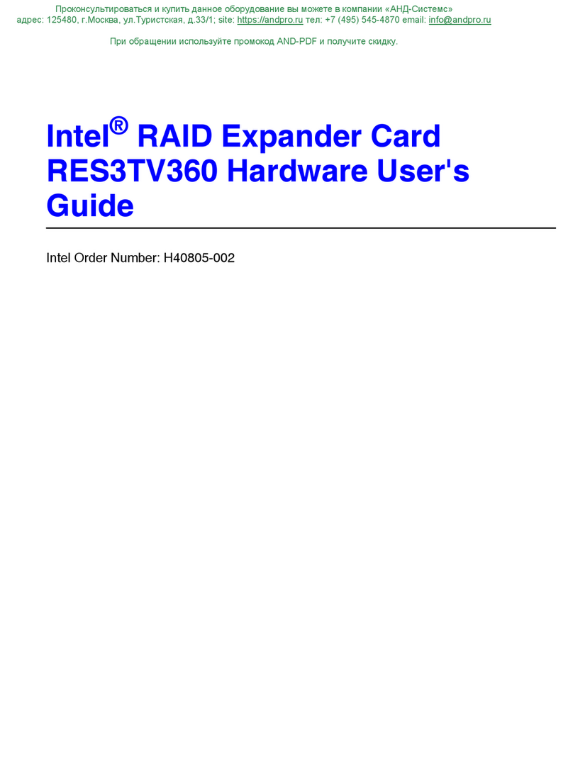 Intel res3tv360 Hardware user's guide
