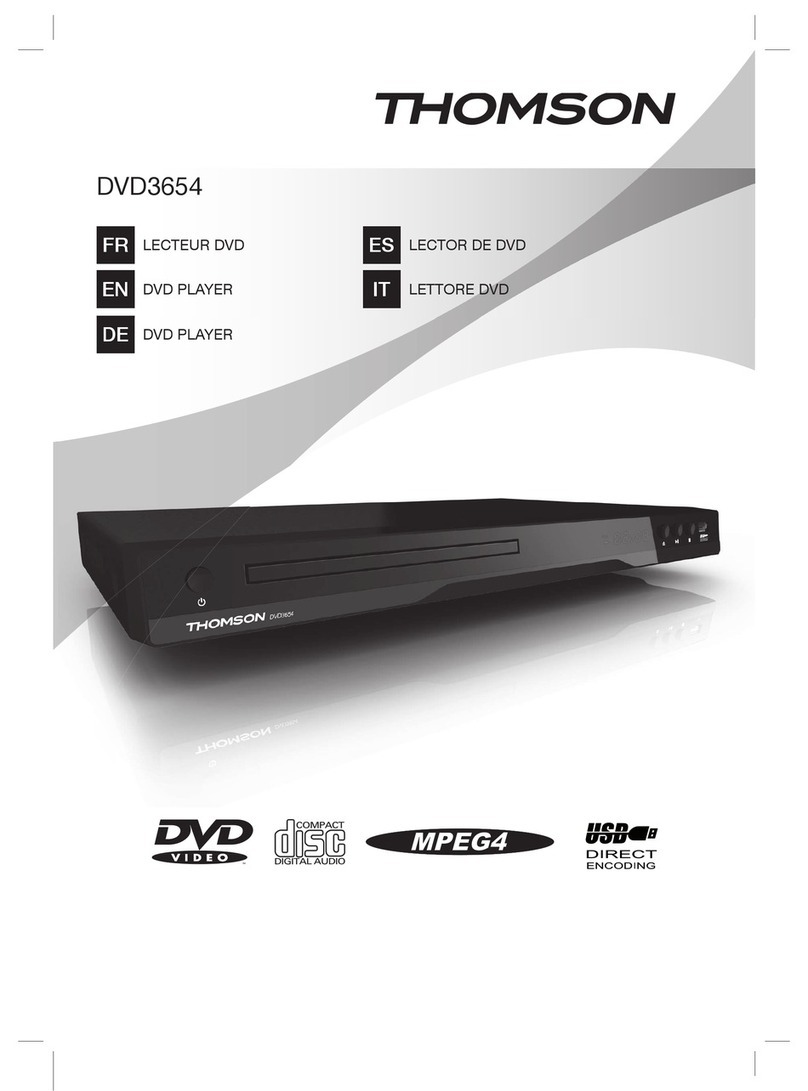 THOMSON DVD3654 User guide manual