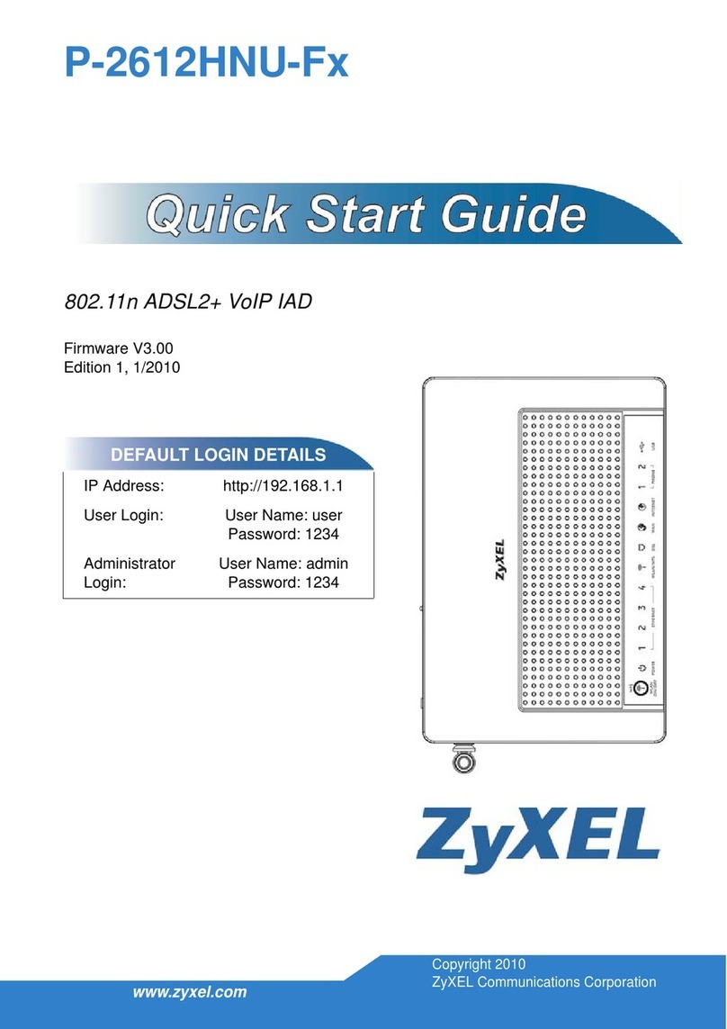 ZyXEL Communications P-2612HNU-Fx Series User manual