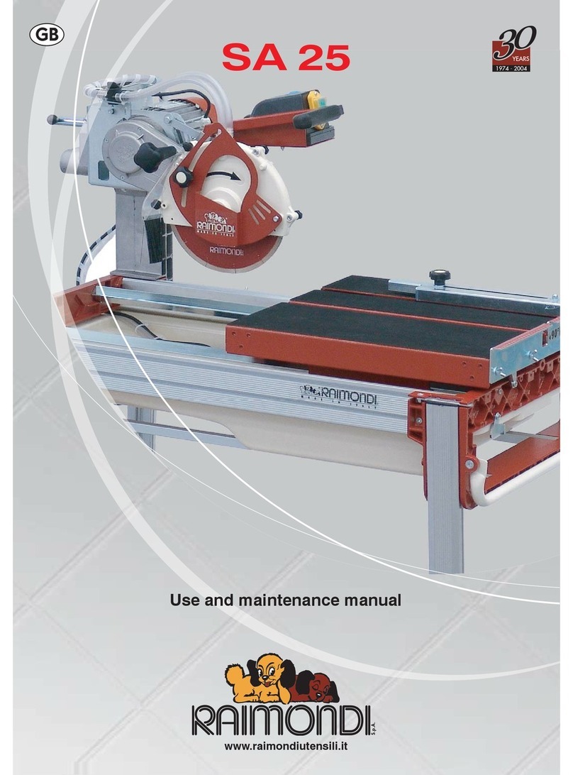 RAIMONDI SA 25 Use and maintenance manual