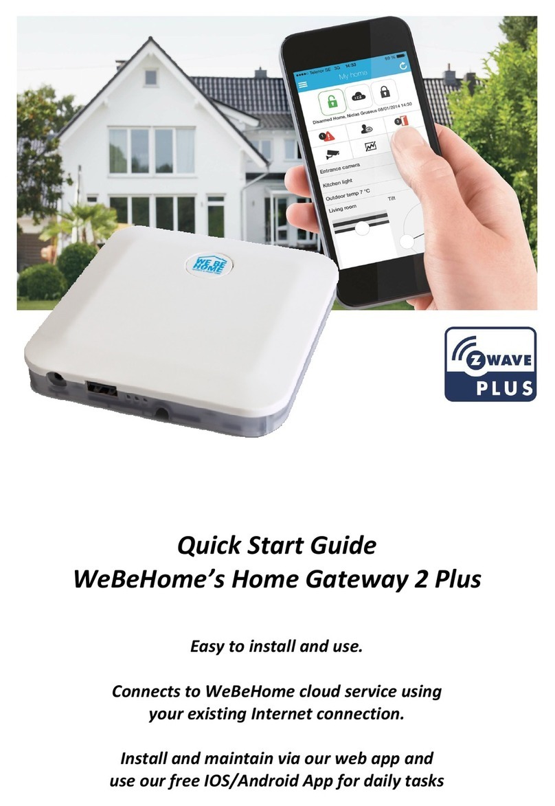 WeBeHome Home Gateway 2 Plus quick start guide