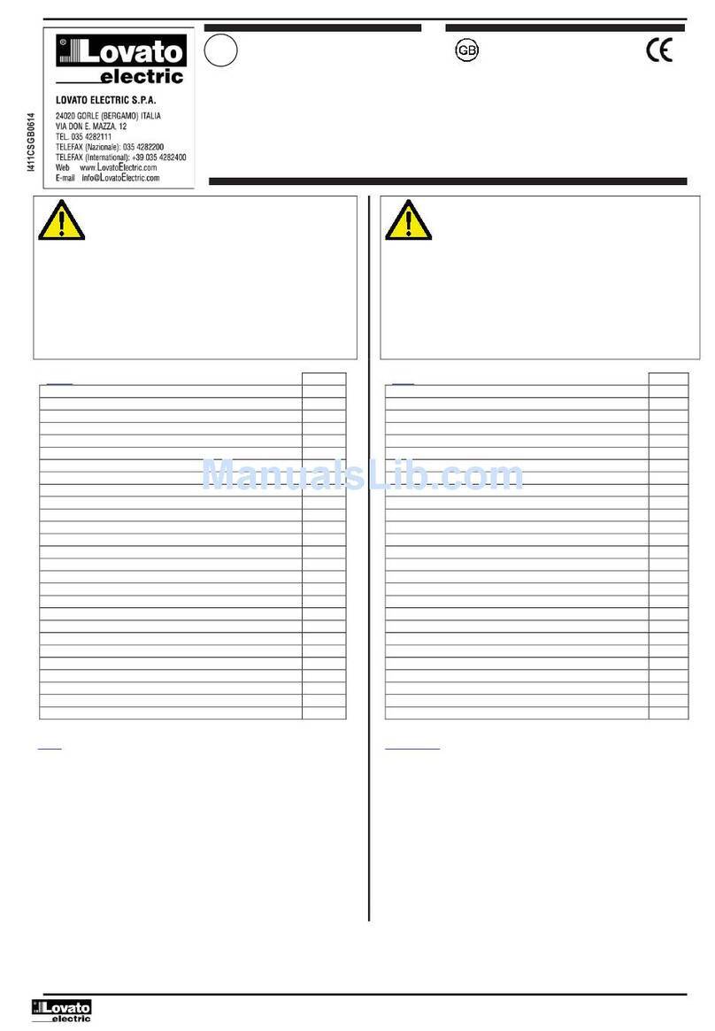 Lovato DMG600 User manual