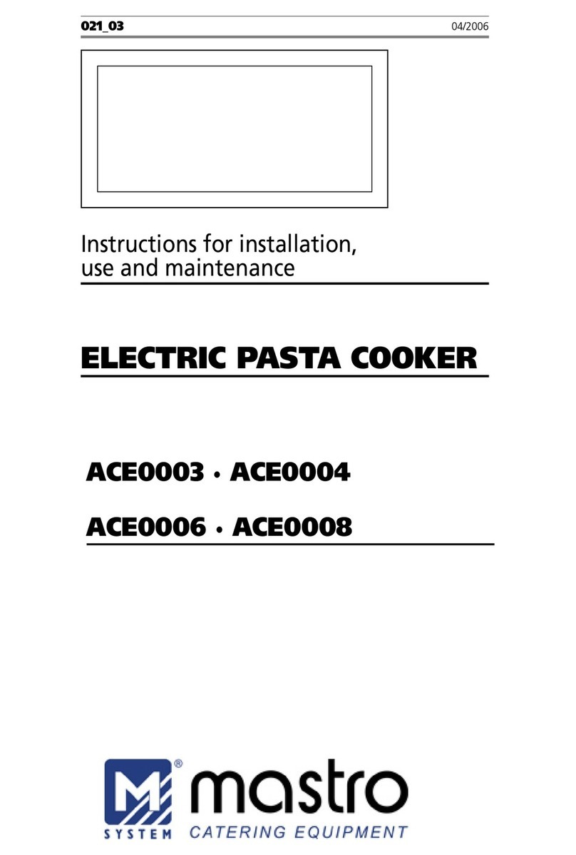 mastro ACE0003 Instructions for installation, use and maintenance