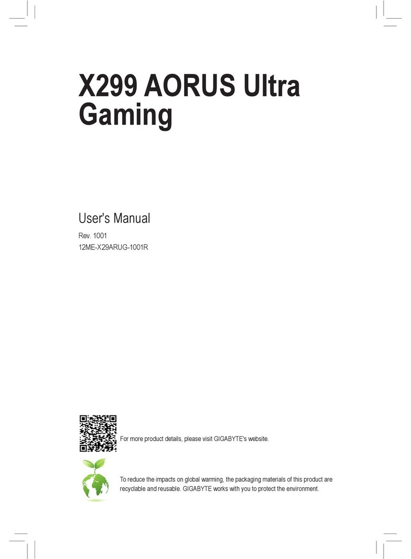 Gigabyte X299 AORUS Ultra Gaming User manual
