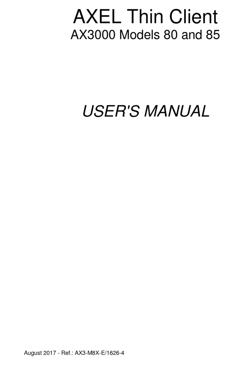 Axel AX3000 80 User manual