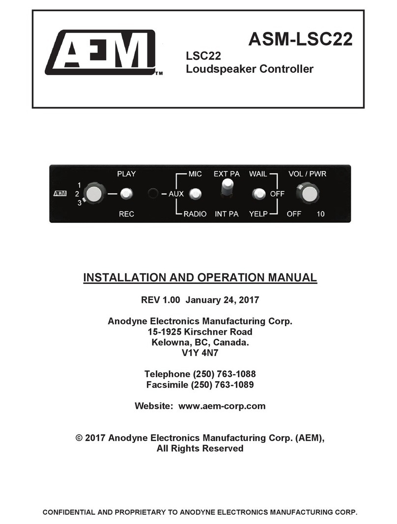 AEM LSC22 Installation and operation manual