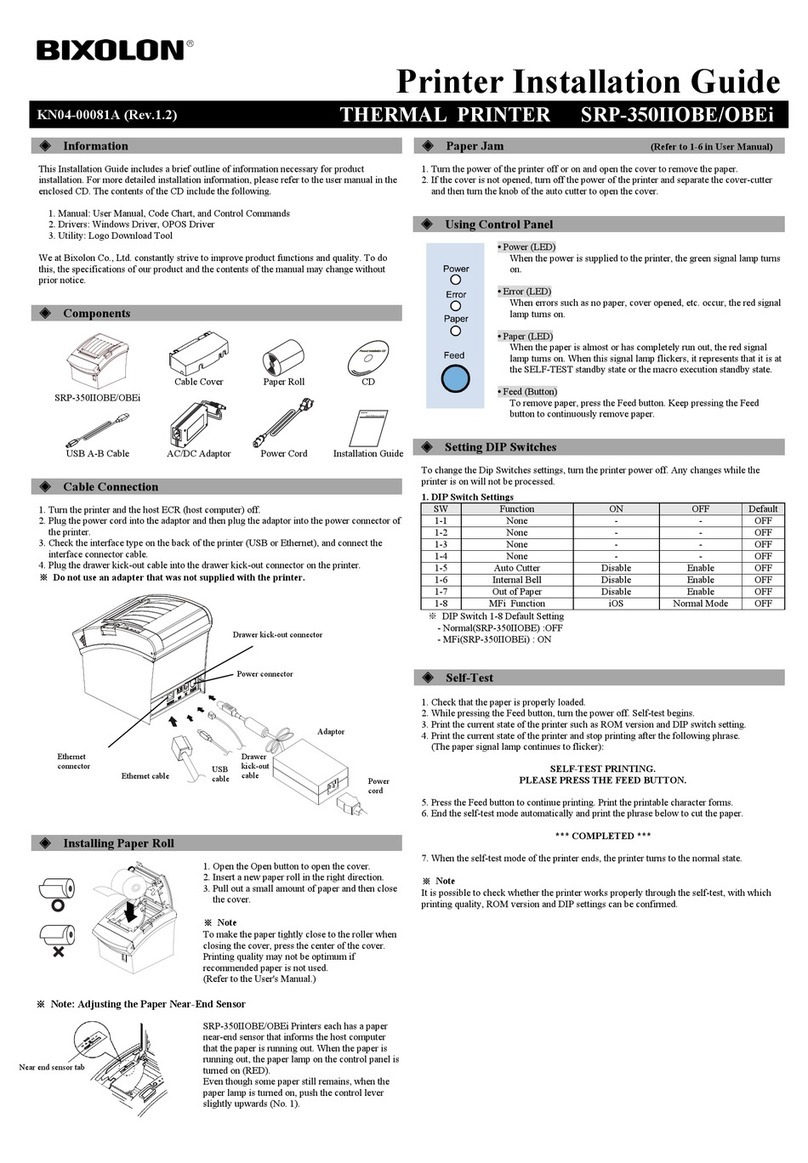 BIXOLON SRP-350IIOBE User manual
