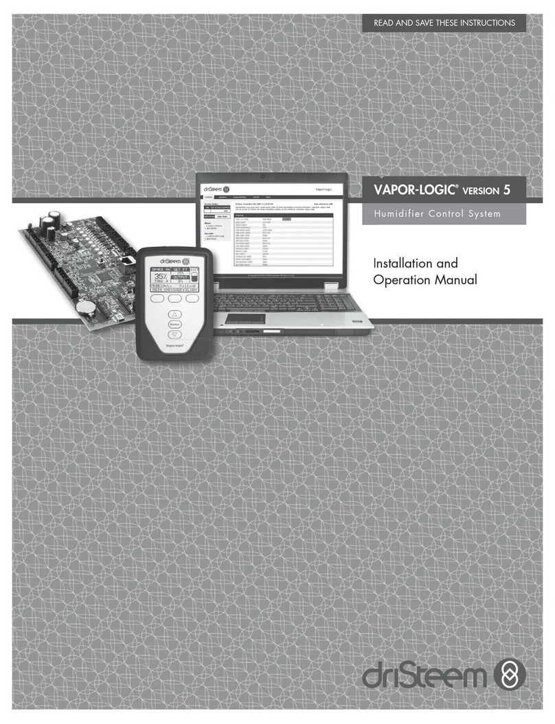 DriSteem Vapor-Logic Installation and operation manual