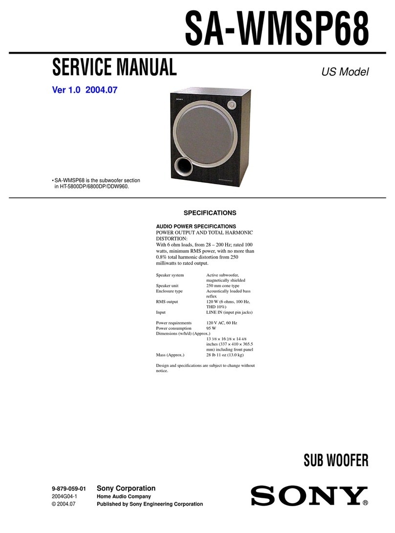 Sony SA-WMSP68 Service manual Sony SA-WMSP68 Service manual