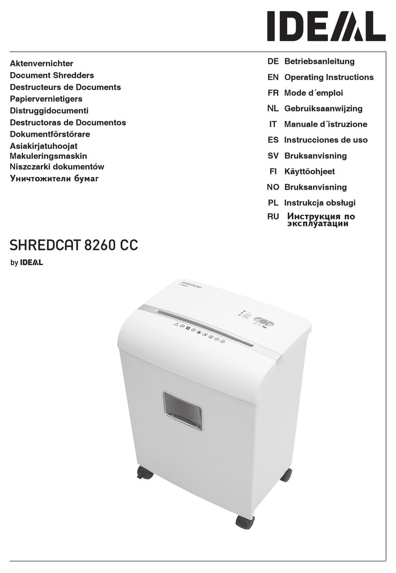 IDEAL Shredcat 8260 CC User manual IDEAL Shredcat 8260 CC User manual